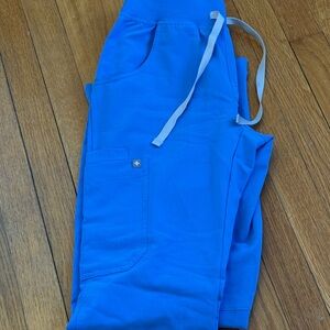 Figs Light Blue Kade Cargo Scrub Pants